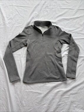 Obermeyer Quarter Zip Fleece Pullover Gray Womens Small